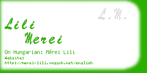 lili merei business card