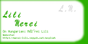 lili merei business card